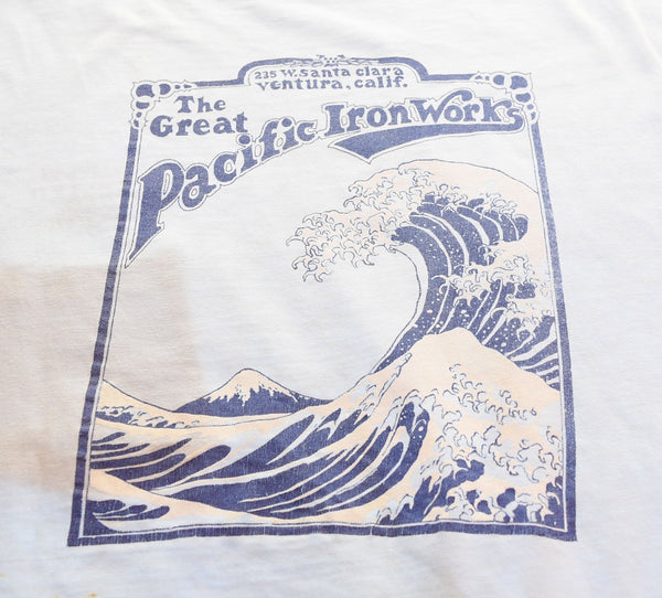 グレート パシフィック アイアン ワークス THE GREAT PACIFIC IRON WORKS 70's POCKET T-SHIRTS VINTAGE Tee 70年代 70s ヴィンテージ アウトドア  L Tシャツ ブルー 103MT-2986