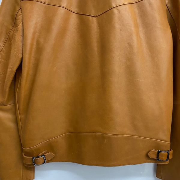 【曜日割引対象外】 ヌーディージーンズ Nudie Jeans Eddy レザージャケット 571615006 ジャケット ブラウン Sサイズ 201MT-3918 VB