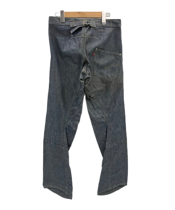リーバイス Levi's 00's Y2K ENGINEERED JEANS LOOSE エンジニアジーンズ 立体裁断 3D シンチバック 片ポケ カーブパンツ バナナパンツ 日本製 00002-0835 デニム ブルー 30×32 101MB-746