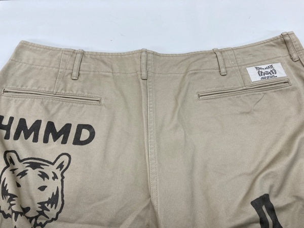 ヒューマンメイド HUMAN MADE MILITARY PRINT CHINO ミリタリー プリント チノ パンツ 薄茶 プリント チノパン ベージュ XLサイズ 104MB-301