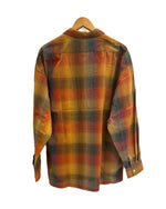 マシス MASSES SHIRT SHADOW シャツ シャドー オレンジ マスタード チェックシャツ チェック柄 長袖シャツ マルチカラー Lサイズ 101MT-5142