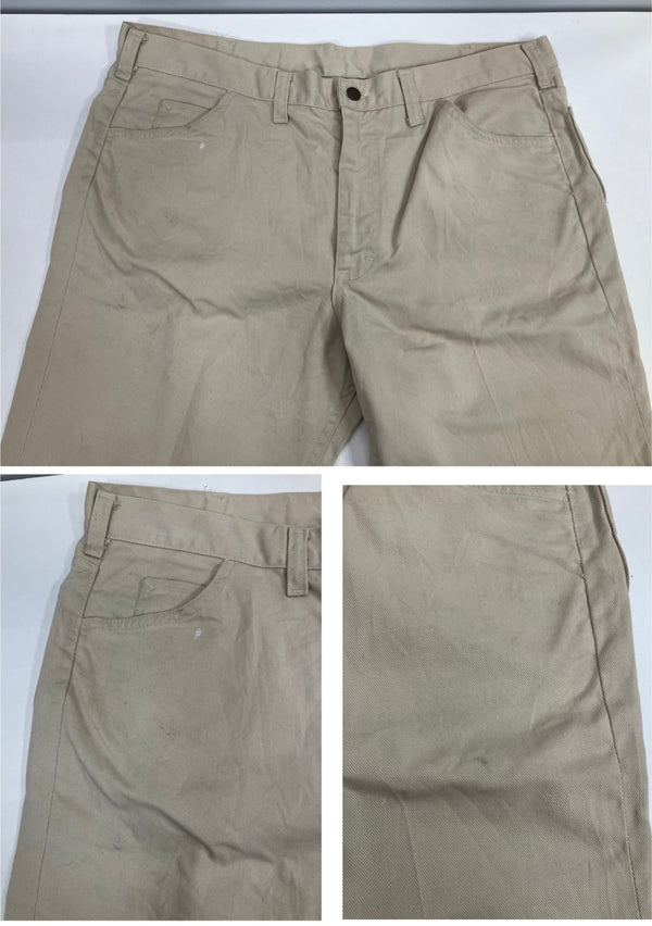 リー Lee 70's 70年代 大文字LEE Lee-PReST Leens ツイル ワークパンツ 42TALON ZIPPER VINTAGE ヴィンテージ ボトムスその他 ホワイト 101MB-683