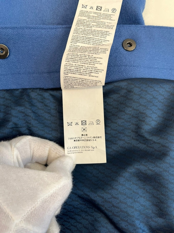 エンポリオ・アルマーニ EMPORIO ARMANI ブラッシュドウール混フェルト ジャケット 青 H31R02 C1452 EU46 コート ブルー 101MT-5012