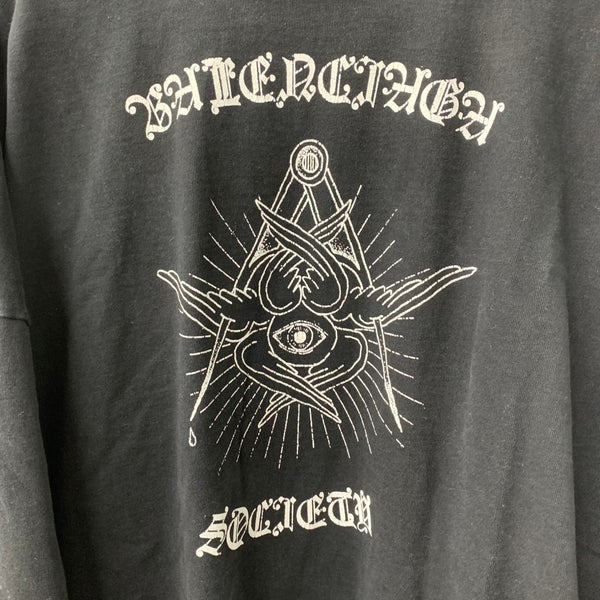 バレンシアガ BALENCIAGA 20AW Free Your Mind フリーユアマインド ハイネック ロングスリーブ ロンT ブラック Lサイズ 201MT-4811