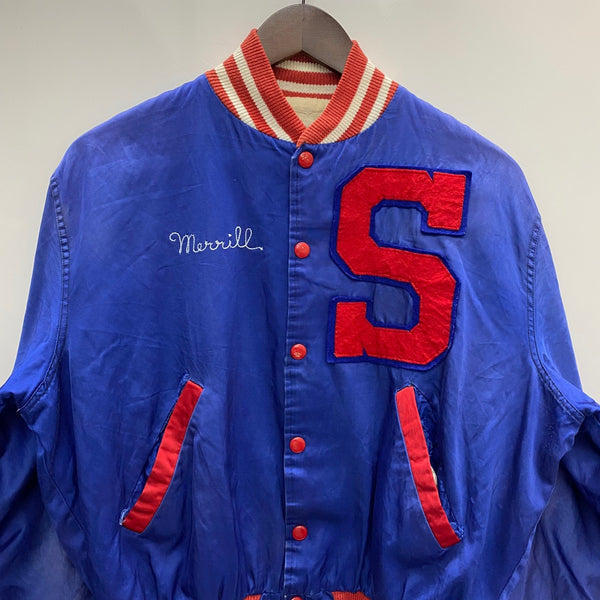 【曜日割引対象外】 ヴィンテージ vintage 60's Belen Athletic スタジャン ウィングフット ジャケット ブルー 201MT-4216 VB