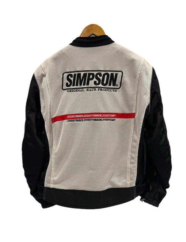 シンプソン SIMPSON Mesh Jacket メッシュジャケット バイカージャケット レーシングジャケット 白 NSM-3 ジャケット ホワイト Lサイズ 101MT-5223