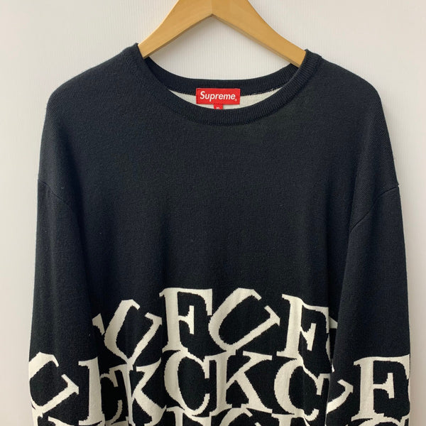 シュプリーム SUPREME 20AW fuck sweater セーター ブラック XLサイズ 201MT-4307