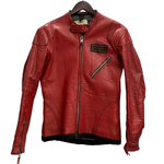 【曜日割引対象外】 ルイスレザー Lewis Leathers シングル ライダースジャケット レザー ジャケット レッド 40サイズ 201MT-4573 VB
