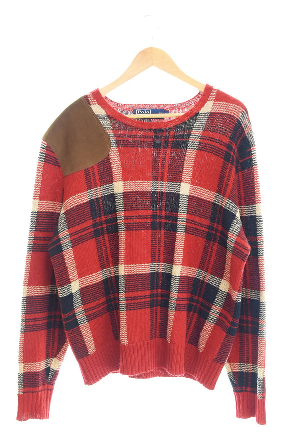 ラルフローレン RalphLauren エルボーパッチニット ショルダーパッチ MNBLSWEM3P00032 セーター マルチカラー Lサイズ 103MT-2542