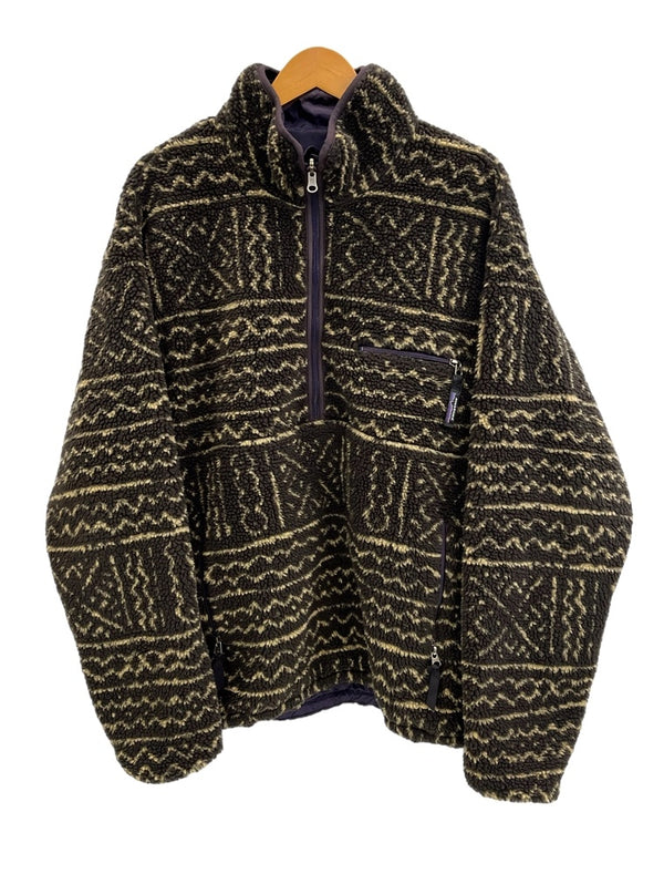 パタゴニア PATAGONIA 90s 95年製 Vintage ヴィンテージ USA製 マリ柄 コンドル リバーシブル グリセードジャケット フリース ボア プルオーバー 29361 XL ジャケット ネイビー LLサイズ 101MT-4739