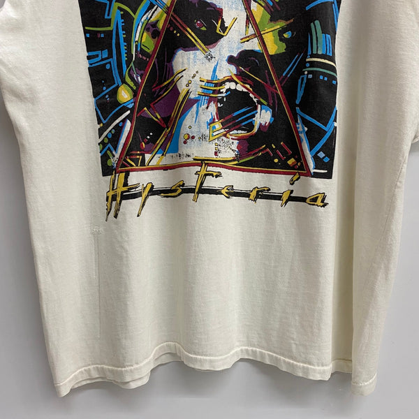 【曜日割引対象外】 ヴィンテージ vintage 90's DEF LEPPARD Hysteria USA製 ツアー Tシャツ ホワイト ONEサイズ 201MT-4087 VB