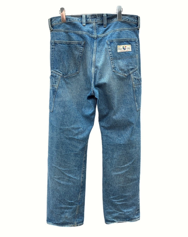 ヒューマンメイド HUMAN MADE STORM COWBOY DENIM PANTS Type 1954 ストーム カウボーイ デニム パンツ ジーンズ ボタンフライ 青 ロゴ デニム ブルー 34 104MB-104