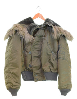 アルファ ALPHA 90s N-2B フライトジャケット Made in USA 90's USA製 短丈 ボックスシルエット Y2K 1615-573-8335 ジャケット カーキ Lサイズ 103MT-3352