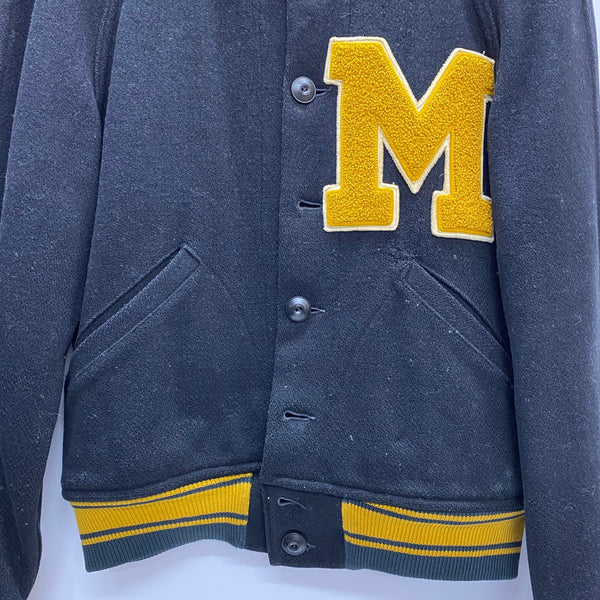 【曜日割引対象外】 チャンピオン Champion 50's ランタグ ヴィンテージ スタジャン エルボーパッチ ジャケット ブラック 40サイズ 201MT-4650 VB