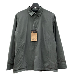 ザノースフェイス THE NORTH FACE October MID SHIRT オクトーバーミッドシャツ アウトドア スナップボタン フリースライニング NR62502 長袖シャツ ロゴ グレー Sサイズ 104MT-2178