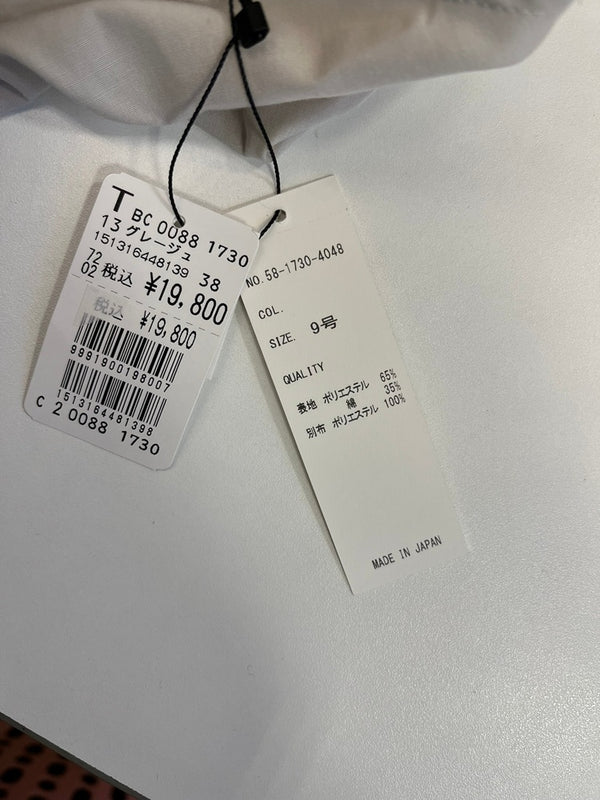 フェンネル FENNEL バルーンスリーブブラウス リボン グレージュ系 ボリューム袖 パフスリーブ 日本製 1730-4048 半袖カットソー ベージュ 9号 101LT-166