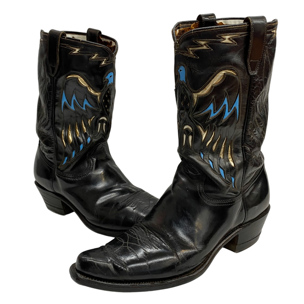 【曜日割引対象外】 アクメ ACME BOOT 50's~70's USA製 メンズ靴 ブーツ ウエスタン ブラック 201-shoes1219 VB