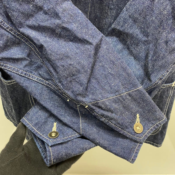 【曜日割引対象外】 BRAND tatsunosuke デニム カバーオール WWⅡ ジャケット ブルー 40サイズ 201MT-4770 VB