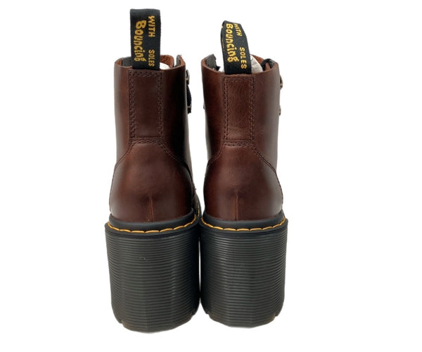 ドクターマーチン Dr.Martens JESY ジェシー 6 タイ ブーツ 厚底 ヒール レザー レースアップ Classic Pull Up DARK BROWN 茶色 31758201 レディース靴 ブーツ その他 ブラウン EU37 104S-722