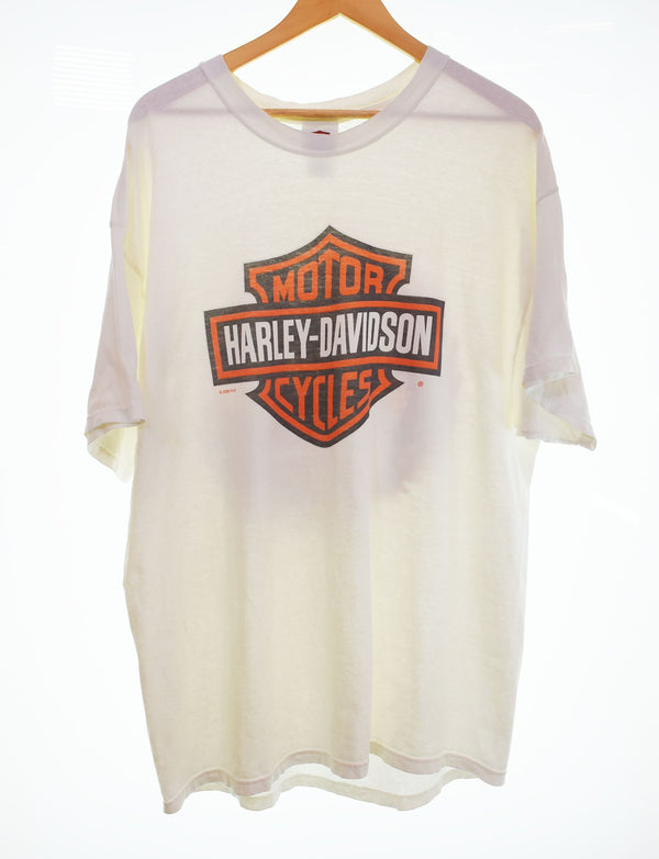 ハーレー ダビッドソン Harley Davidson  00's COLORADO SPRINGS EAGLE PRINT Tee コロラド イーグル Made in USA Hanes BEEFY-T XL Tシャツ ホワイト 103MT-2887