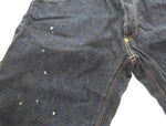 アベイシングエイプ A BATHING APE デニムハーフパンツ ペンキ加工 針シンチバック 股リベット 001DS0301003X ハーフパンツ ネイビー Mサイズ 103MB-538