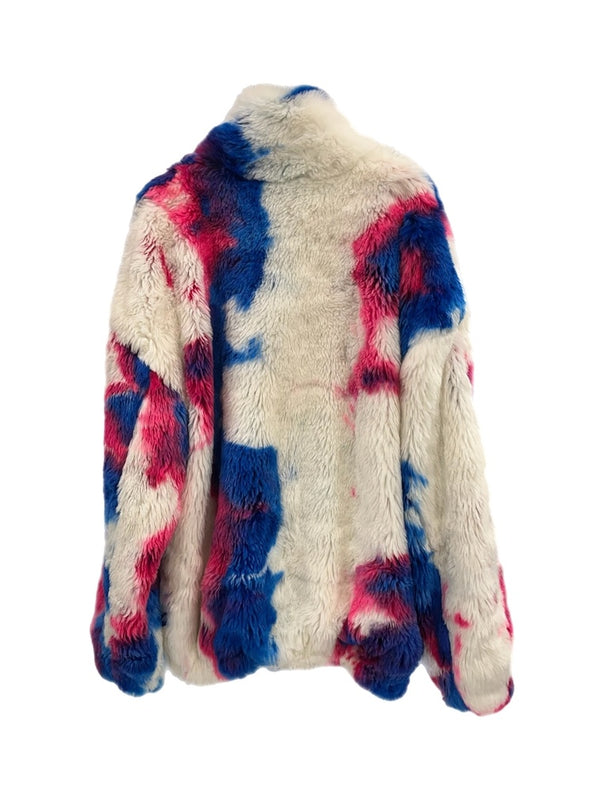 オフホワイト OFF-WHITE 19AW Fake Fur Zip Anorak フェイクファージップアノラック グラデーションフェイクファージップジャケット OMEA186E19E20002 ジャケット マルチカラー Mサイズ 101MT-5434