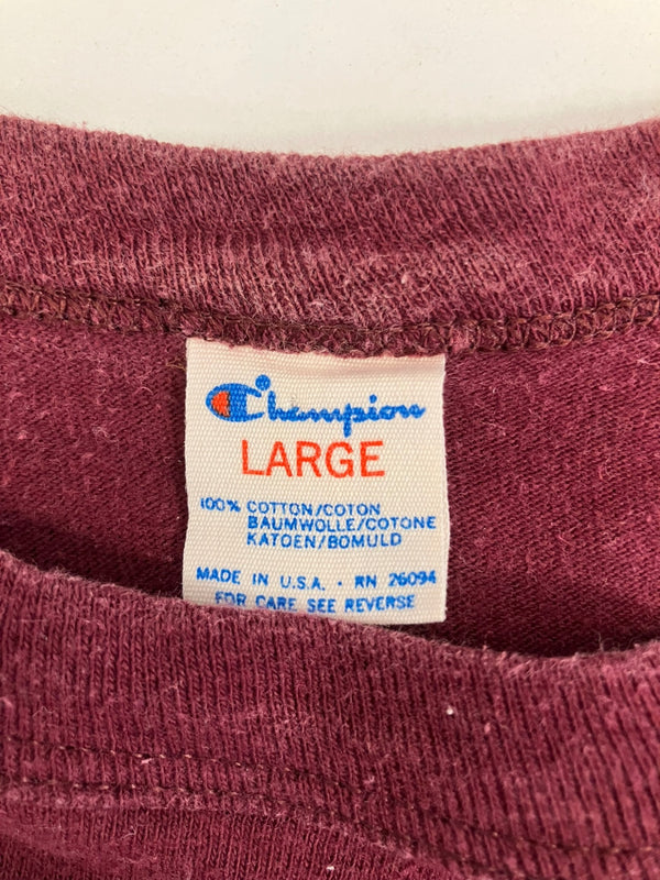 チャンピオン Champion 80's 80年代 トリコタグ PEANUTS SNOOPY WOODSTOCK ピーナッツ スヌーピー ウッドストック プリント vintage ヴィンテージ made in USA アメリカ製 Tシャツ ワインレッド Lサイズ 101MT-4032