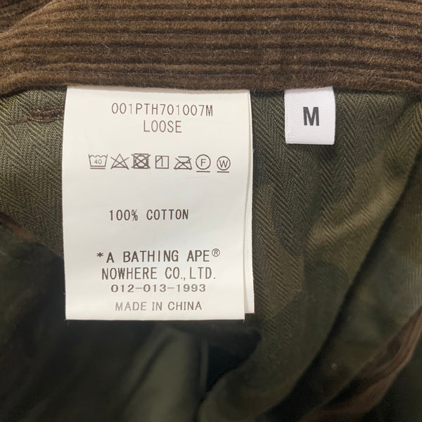 アベイシングエイプ A BATHING APE コーデュロイパンツ ボトムスその他 ブラウン Mサイズ 201MB-1155