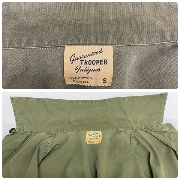 【曜日割引対象外】 ヴィンテージ vintage 60's TROOPER ユーティリティシャツ ポプリン ジャケット カーキ Sサイズ 201MT-4550 VB