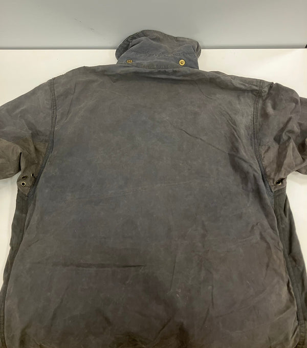 バブアー BARBOUR 90's 90年代 3ワラント BORDER ボーダー ワックス コットン オイルドジャケット コート VINTAGE ヴィンテージ 34inchi ジャケット ネイビー 101MT-5259