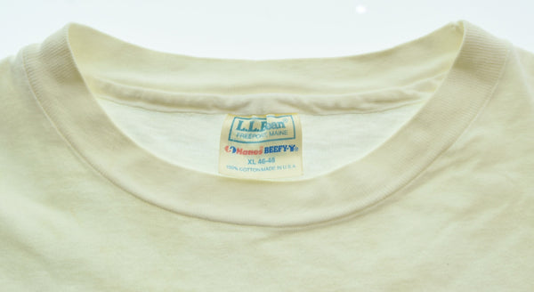 エルエルビーン L.L.Bean 80's Hanes USA製 Tシャツ  ヘインズ vintage 両面プリント シングルステッチ Tシャツ ホワイト LLサイズ 103MT-3035