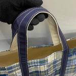 【曜日割引対象外】 エルエルビーン L.L.Bean 特大トートバッグ チェック パッチワーク 5956 バッグ メンズバッグ トートバッグ ブルー 201goods-697 VB