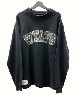 ダブルタップス WTAPS 20SS DAWN. MOCK NECK LS /TEE. モック ネック ロング スリーブ アーチ デカロゴ 長袖 黒 201ATDT-CSM34 SIZE2 ロンT ロゴ ブラック 104MT-782