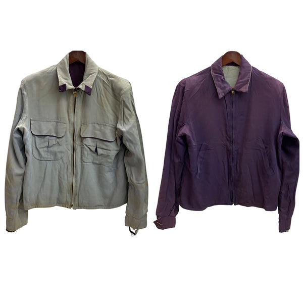 【曜日割引対象外】 ヴィンテージ vintage 50's ギャバジン リバーシブル CONMARジッパー ジャケット パープル Mサイズ 201MT-4787 VB