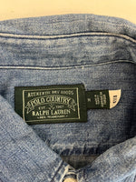 ラルフローレン RalphLauren POLO COUNTRY ポロ デニムシャツ  長袖シャツ ブルー Mサイズ 101MT-5179