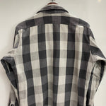 【曜日割引対象外】 ファイブブラザー FIVE BROTHER 80's ネルシャツ グレー USA製 長袖シャツ ブラック Mサイズ 201MT-4515 VB