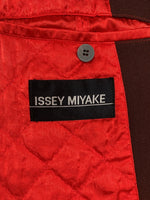 イッセイミヤケ ISSEY MIYAKE TAILORED JACKET テーラード ジャケット キルティング スーツ アウター 茶 ME43-FD024 ジャケット 無地 ブラウン Sサイズ 104MT-2094