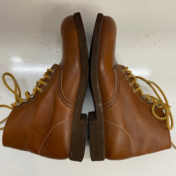 【曜日割引対象外】 レッドウィング RED WING プレーントゥラウンドトゥ USA製 メンズ靴 ブーツ ワーク ブラウン 25cmサイズ 201-shoes1459 VB