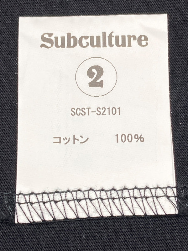 サブカルチャー Subculture EAGLE SKULL HEAD T-SHIRT イーグル スカル ヘッド Tシャツ 黒 SCST-S2101 サイズ2 Tシャツ プリント ブラック 104MT-1488
