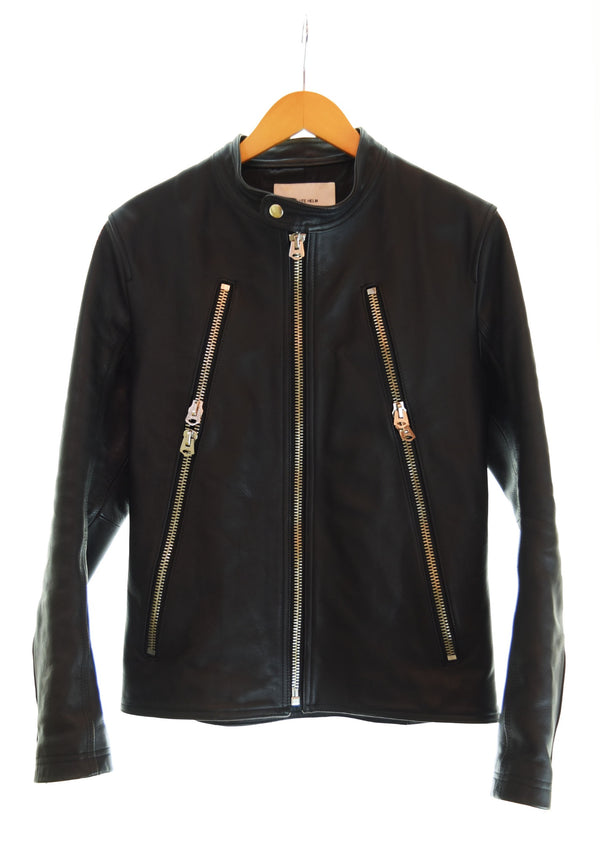 サルートヘルム SALUTE HELM  シングル ライダースジャケット 黒 46 ジャケット ブラック 103MT-2167