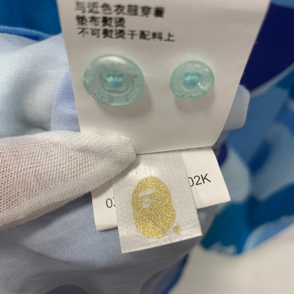 ア ベイシング エイプ A BATHING APE Camo Open Collar Shirt 001SRJ201002I 半袖シャツ ブルー 2XLサイズ 201MT-3909