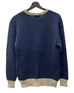 アベイシングエイプ A BATHING APE GORILLA WOOL ゴリラ ウール ニット セーター 紺 セーター 刺繍 ネイビー Mサイズ 104MT-1925