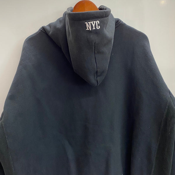 【曜日割引対象外】 ステューシー STUSSY × Champion 90's フルスナップボタン REVERSE WEAVE パーカ ブラック Lサイズ 201MT-4765 VB