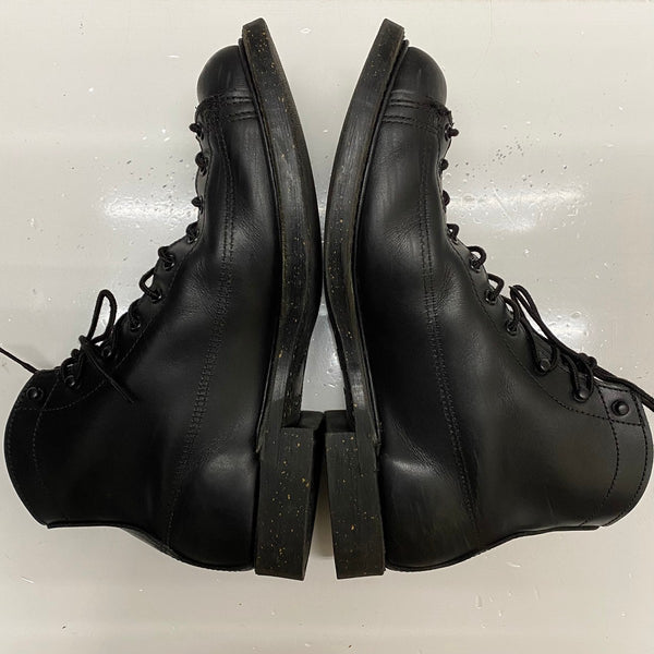 【曜日割引対象外】 レッドウィング RED WING 15年製 ワイドパネル ラインマン 8 1/2D ブラックリタン USA製 2995 メンズ靴 ブーツ ワーク ブラック 26.5cmサイズ 201-shoes1521 VB