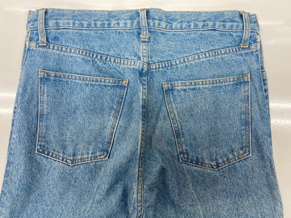 トーガ TOGA VIRILIS 21SS SIDE ZIP DENIM PANTS サイド ジップ デニム パンツ ジップフライ フレア ジーンズ インディゴ 青 無地 TV21-FF315 デニム ブルー サイズ46 104MB-396