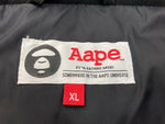 アベイシングエイプ A BATHING APE AAPE WAISTCOAT ウェスト コート ダウン ベスト 黒 AAPVCM7455XXH ベスト ロゴ ブラック XLサイズ 104MT-2152