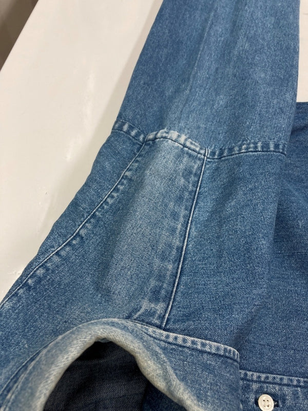 ラルフローレン RalphLauren POLO COUNTRY 90s BUTTONDOWN DENIM SHIRT ボタンダウン デニム シャツ ハミルトン社 長袖 インディゴ 青 長袖シャツ ロゴ ブルー Mサイズ 104MT-2265