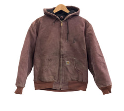 カーハート Carhartt 00's アクティブジャケット アクティブパーカー ワークジャケット ジップアップ ダック地 ダスティープラム VINTAGE ヴィンテージ WJ130 DPM WOMENS L ジャケット パープル 101MT-5327