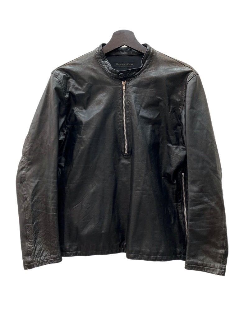 ハロルズギア HAROLD'S GEAR HALFZIP LEATHER JACKET ハーフジップ