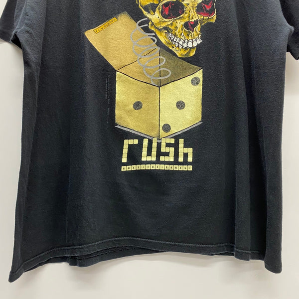 【曜日割引対象外】 ヴィンテージ vintage 90's ラッシュ RUSH 1991 ROLL THE BONES PUSHEAD USA製 Tシャツ ブラック XLサイズ 201MT-4294 VB